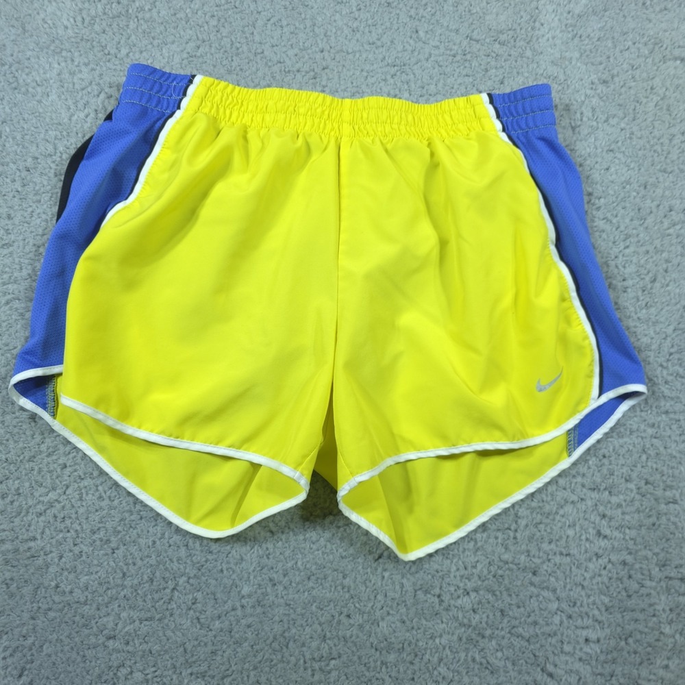 Nike Dri-Fit Lined Running Shorts | Size‎ M (8-10) Yellow Blue